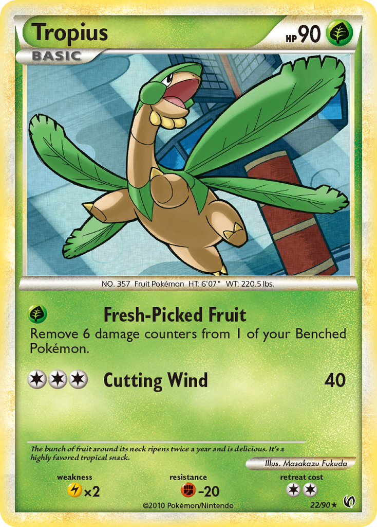 Tropius 22/90 Pokémon Undaunted (2010) English card — catalogue reference