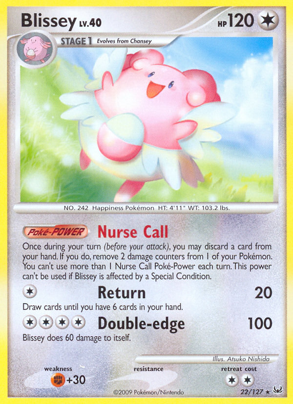 Blissey 22/127 Pokémon Platinum (2009) English card — catalogue reference