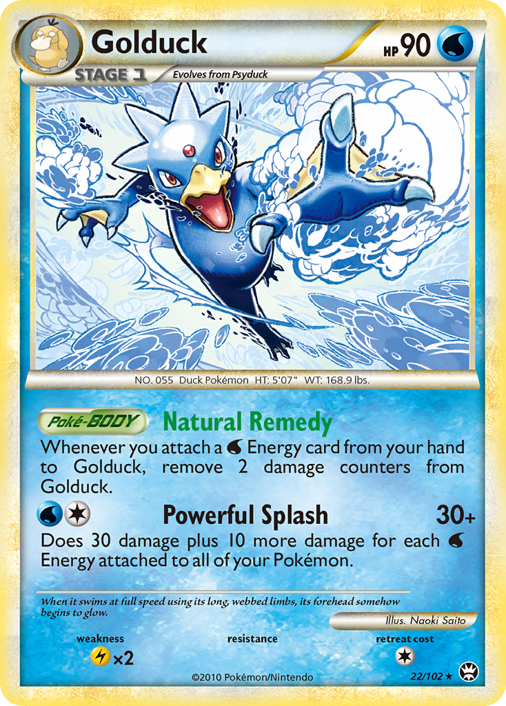 Golduck 22/102 Pokémon Triumphant (2010) English card — catalogue reference