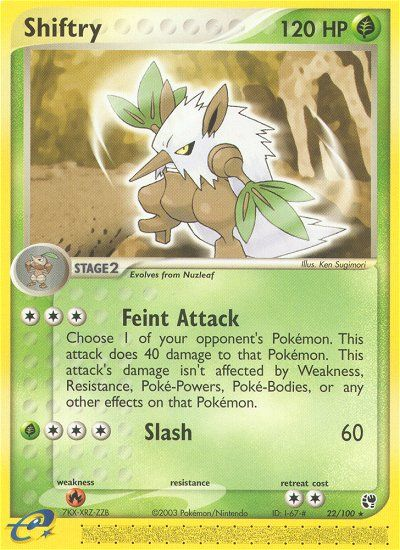 Shiftry 22/100 — Pokémon EX Sandstorm