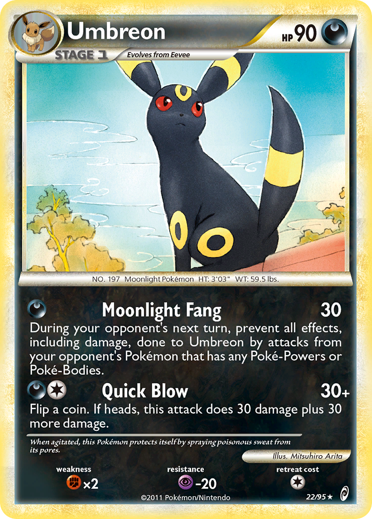 Umbreon 22/95 Pokémon Call of Legends (2011) English card — catalogue reference