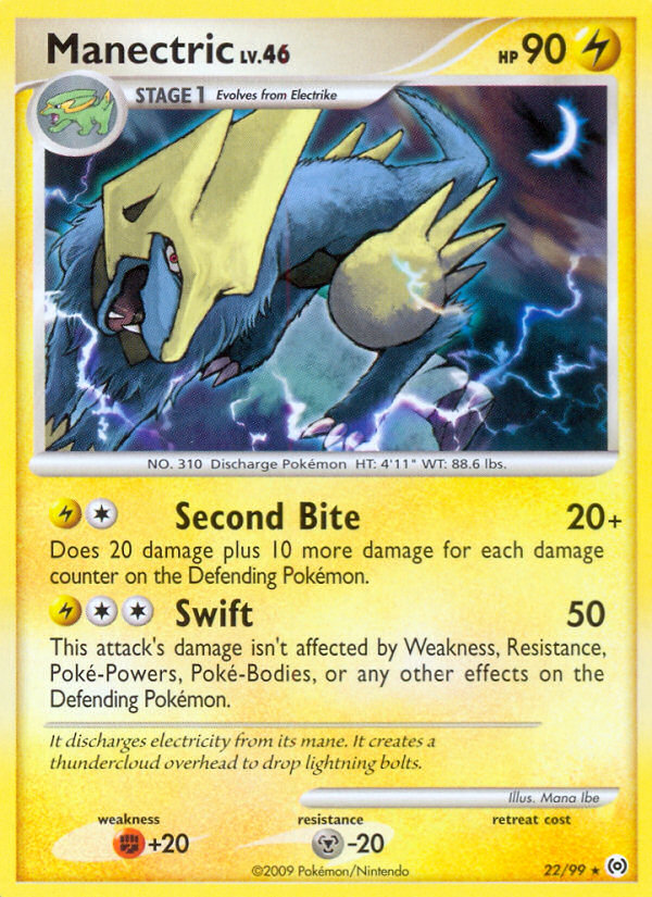 Manectric 22/99 Pokémon Arceus (2009) English card — catalogue reference