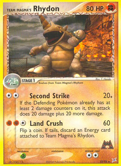 Team Magma's Rhydon 22/95 — Pokémon EX Team Magma vs Team Aqua