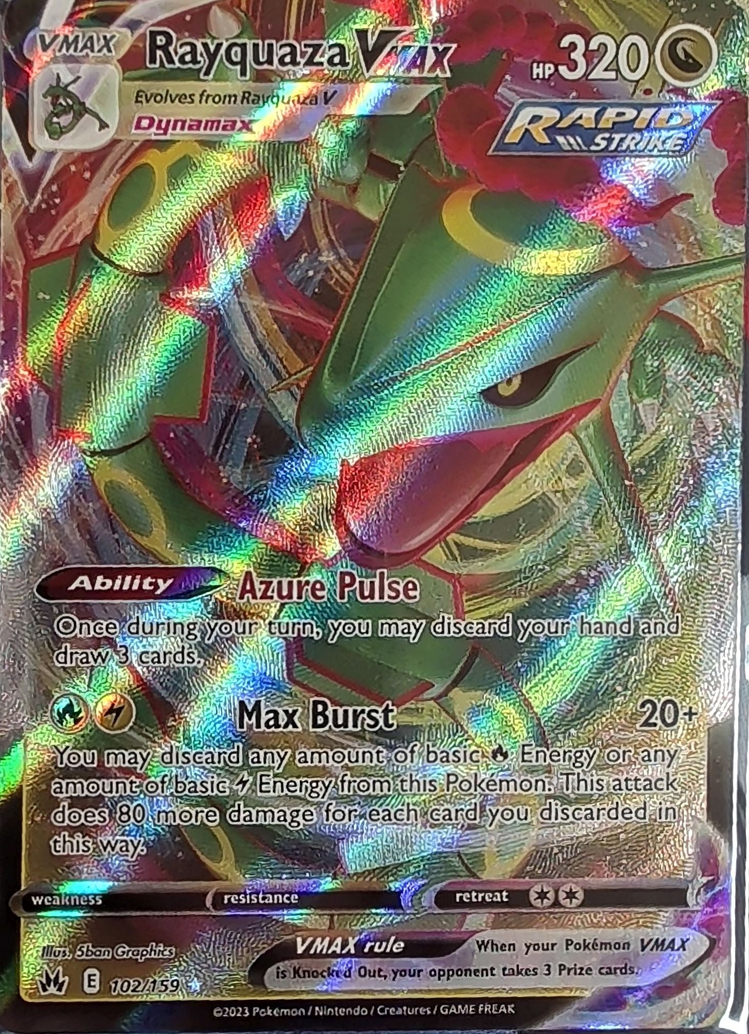 Rayquaza VMAX (102) Ultra Rare Crown Zenith 102/159 NM