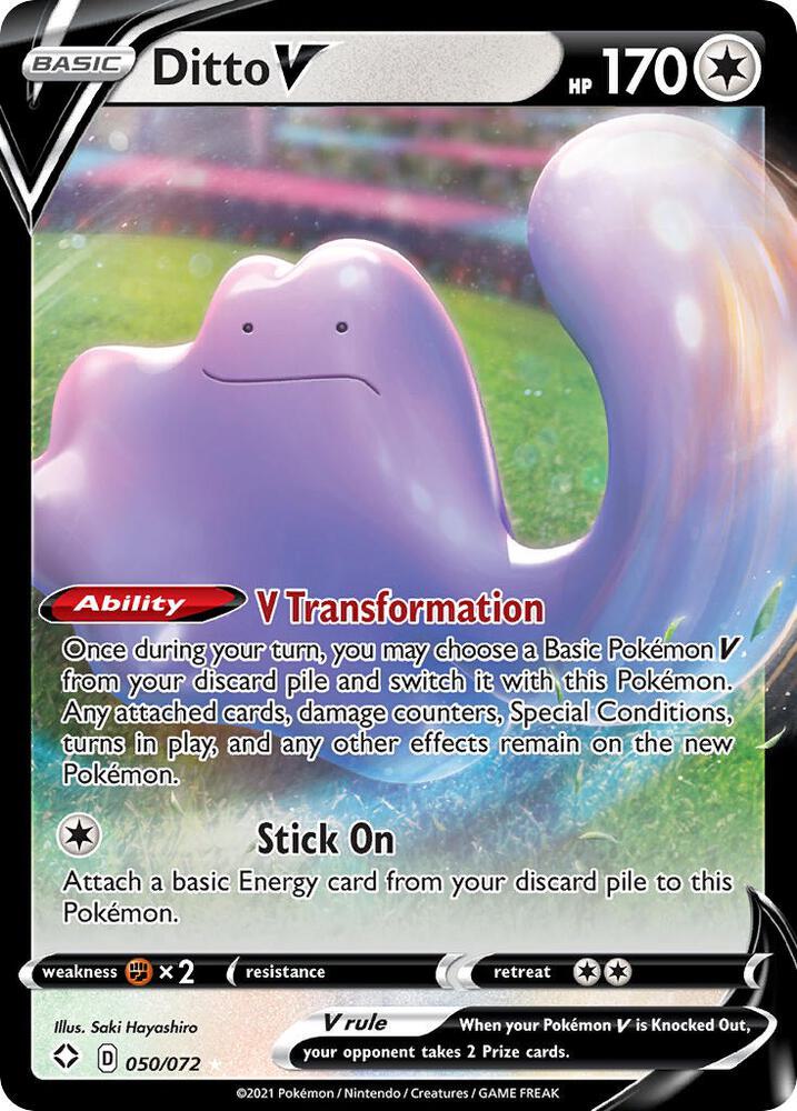 Ditto V Ultra Rare Shining Fates 050/072 NM (Back)