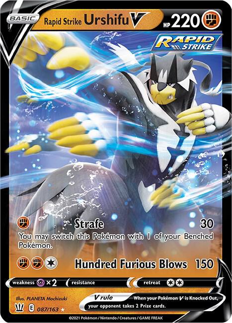 Rapid Strike Urshifu V Ultra Rare SWSH05: Battle Styles 087/163 MP