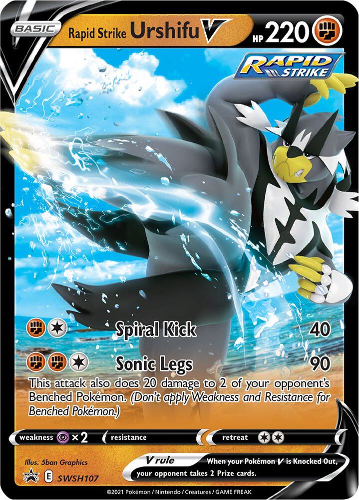 Rapid Strike Urshifu V - Promo SWSH: Sword & Shield Promo Cards SWSH107 MP (Back)
