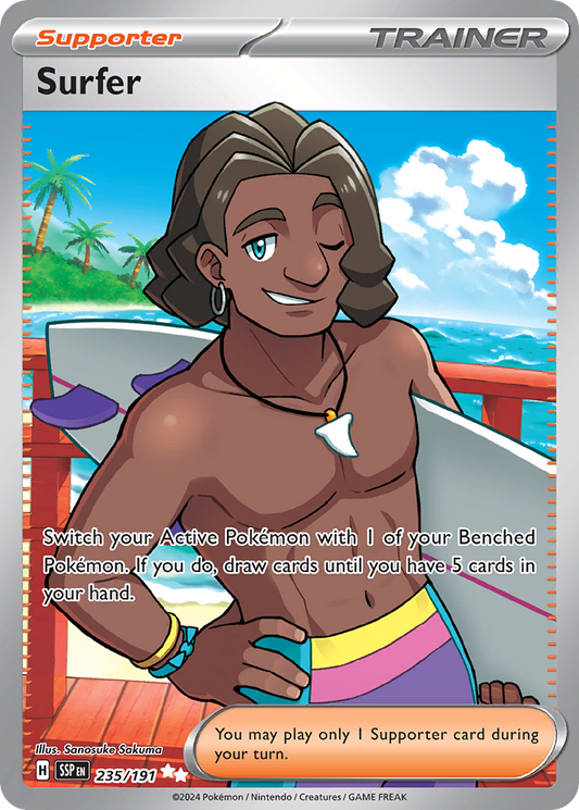 Pokemon Surfer Surging Sparks 235/191