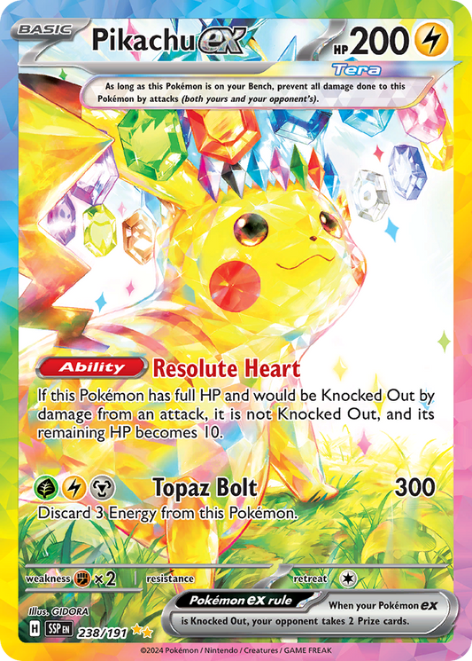 Pokemon Pikachu ex Surging Sparks 238/191