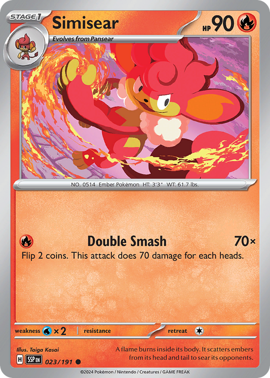 Pokemon Simisear Surging Sparks 023/191