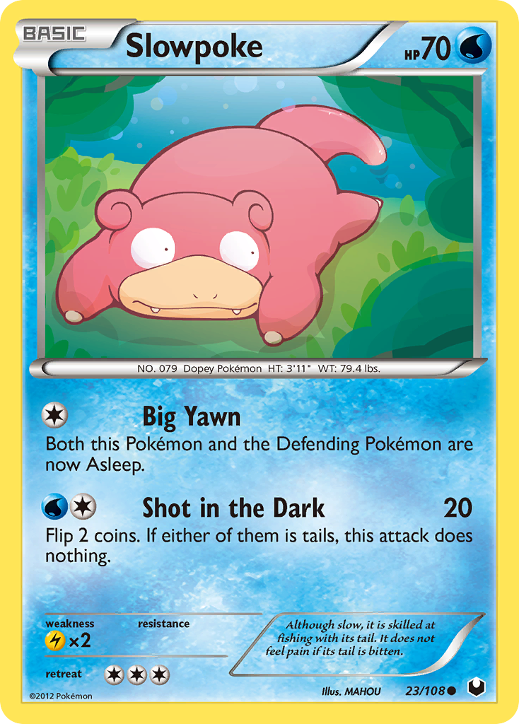 Slowpoke 23/108 Pokémon Dark Explorers (2012) English card — catalogue reference