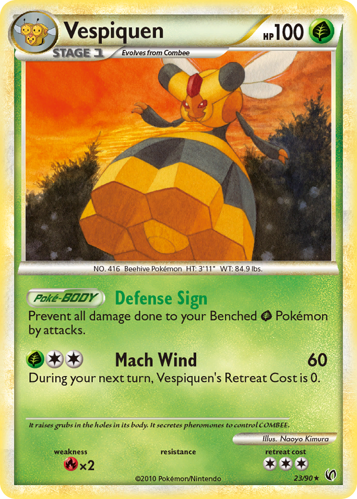 Vespiquen 23/90 Pokémon Undaunted (2010) English card — catalogue reference