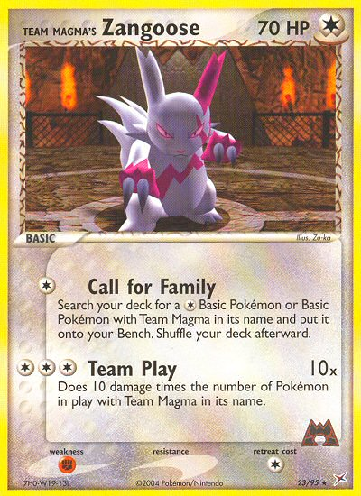 Team Magma's Zangoose 23/95 — Pokémon EX Team Magma vs Team Aqua