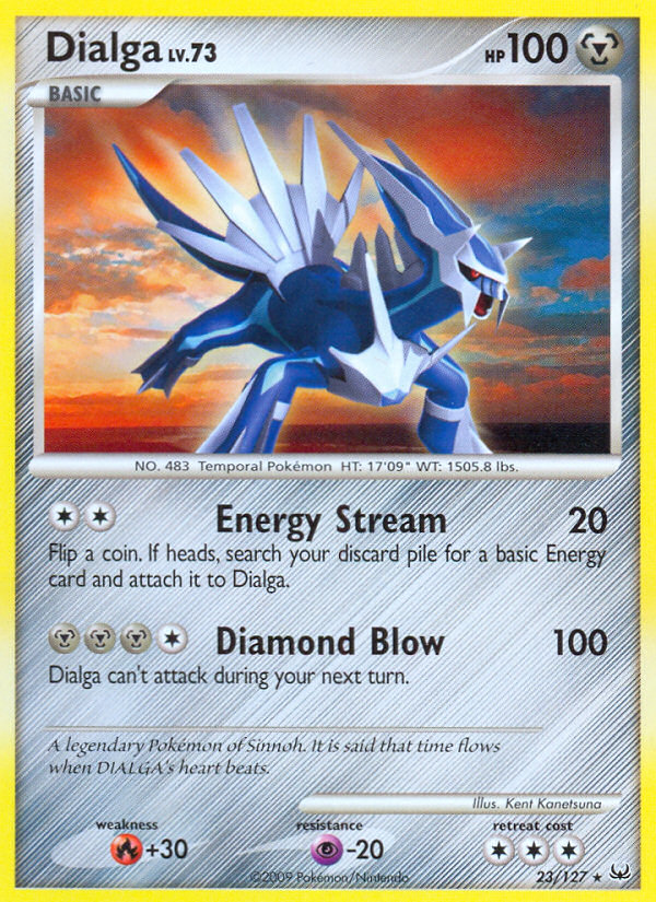 Dialga 23/127 Pokémon Platinum (2009) English card — catalogue reference
