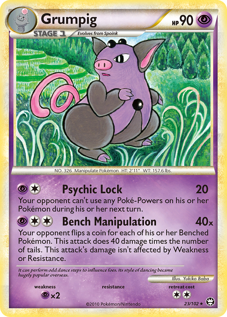 Grumpig 23/102 Pokémon Triumphant (2010) English card — catalogue reference