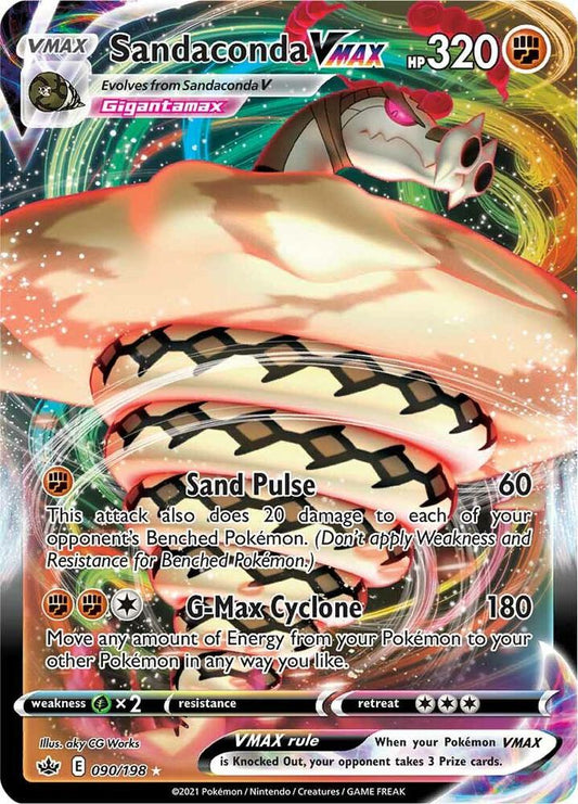 Sandaconda VMAX Ultra Rare SWSH06: Chilling Reign 090/198 NM (Back)