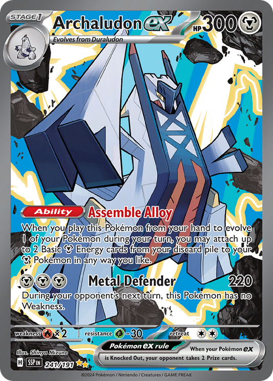 Pokemon Archaludon ex Surging Sparks 241/191