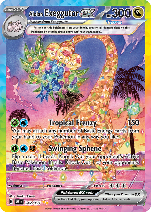 Pokemon Alolan Exeggutor ex Surging Sparks 242/191