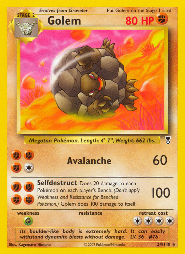 Golem 24/110 — Pokémon Legendary Collection