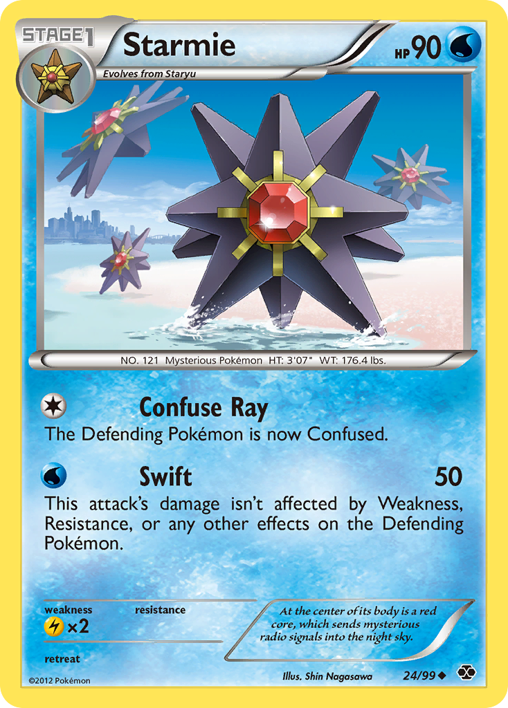 Starmie 24/99 Pokémon Next Destinies (2012) English card — catalogue reference