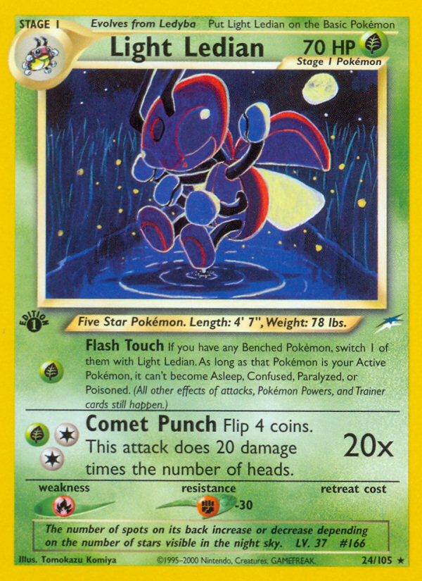 Light Ledian 24/105 — Pokémon Neo Destiny