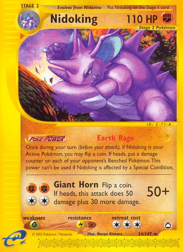 Nidoking 24/147 — Pokémon Aquapolis