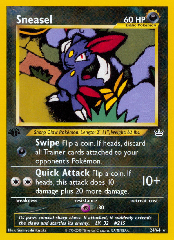 Sneasel 24/64 — Pokémon Neo Revelation