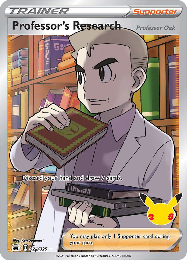 Professor's Research (Full Art) Ultra Rare Celebrations 024/025 MP (Back)