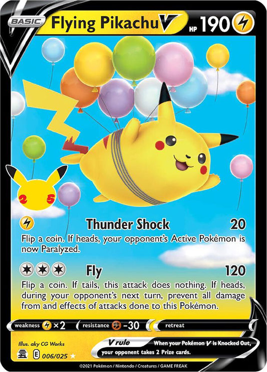 Flying Pikachu V Ultra Rare Celebrations 006/025 MP (Back)