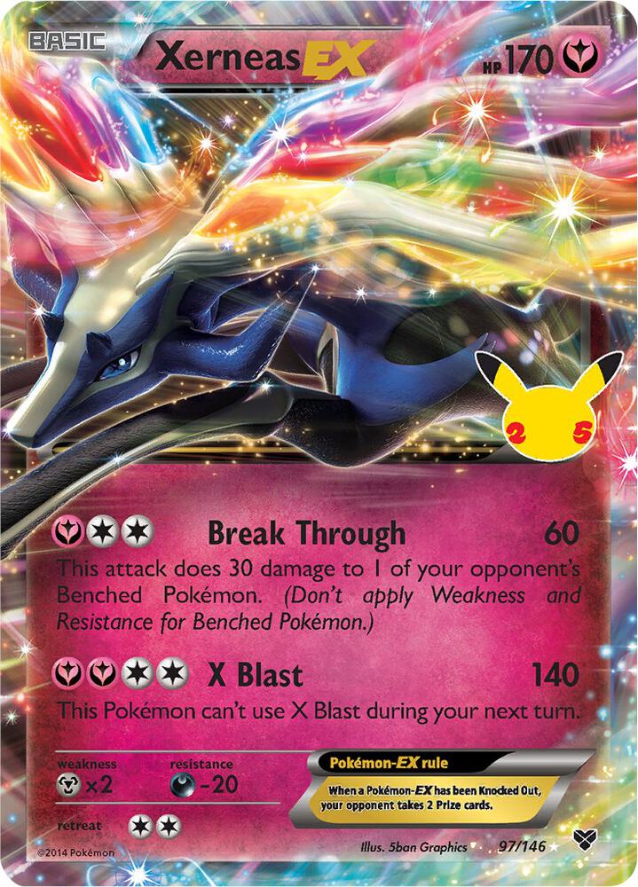 Xerneas EX Classic Collection Celebrations: Classic Collection 97/146 MP (Back)