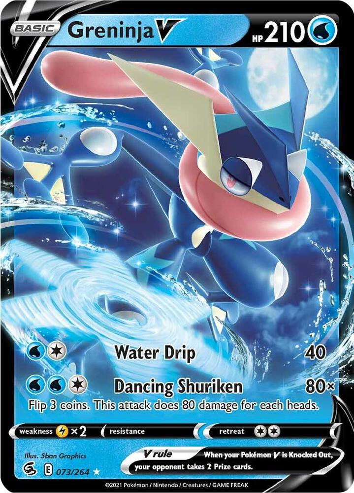 Greninja V Ultra Rare SWSH08: Fusion Strike 073/264 NM (Back)