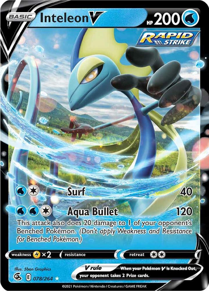 Inteleon V Ultra Rare SWSH08: Fusion Strike 078/264 NM