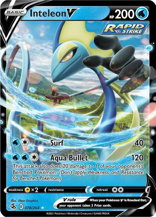 Inteleon V Ultra Rare SWSH08: Fusion Strike 078/264 NM