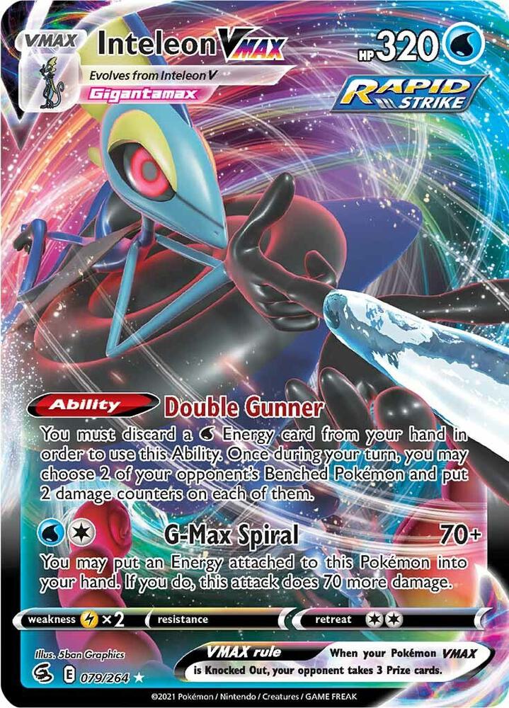 Inteleon VMAX Ultra Rare SWSH08: Fusion Strike 079/264 NM (Back)