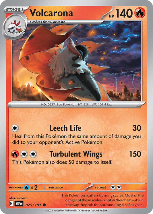 Pokemon Volcarona Surging Sparks 025/191