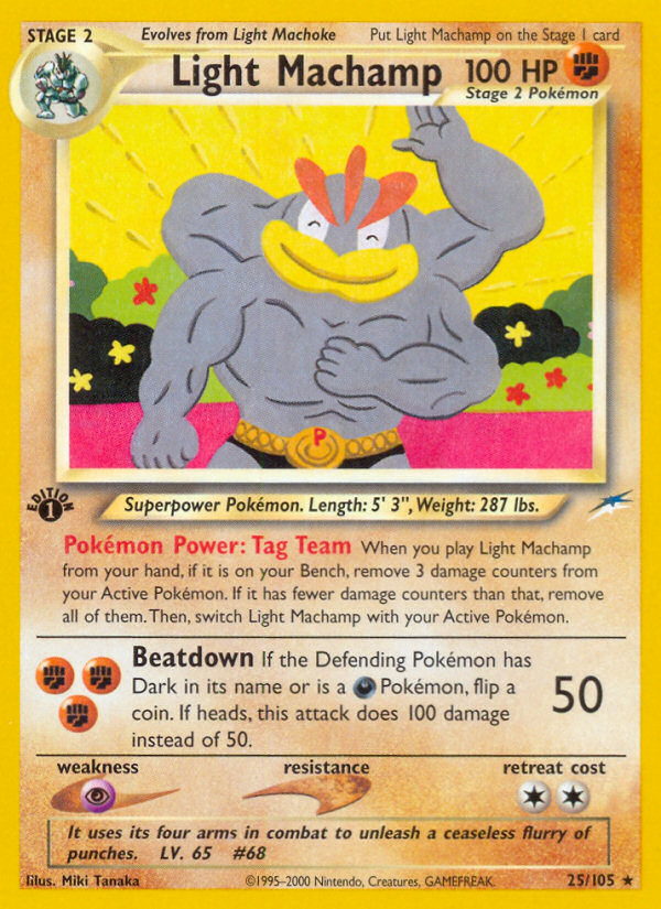 Light Machamp 25/105 — Pokémon Neo Destiny