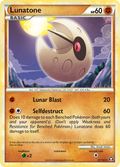 Lunatone 25/102 Pokémon Triumphant (2010) English card — catalogue reference