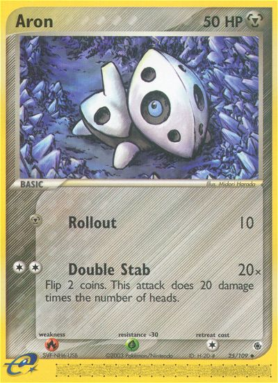 Aron 25/109 — Pokémon EX Ruby & Sapphire