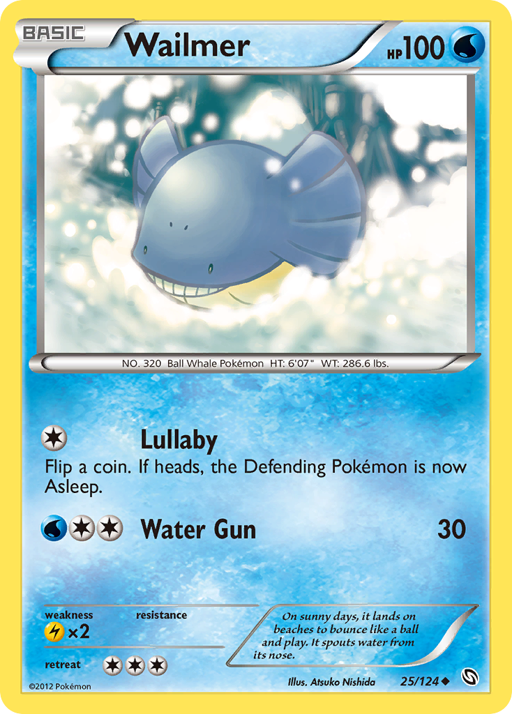 Wailmer 25/124 Pokémon Dragons Exalted (2012) English card — catalogue reference