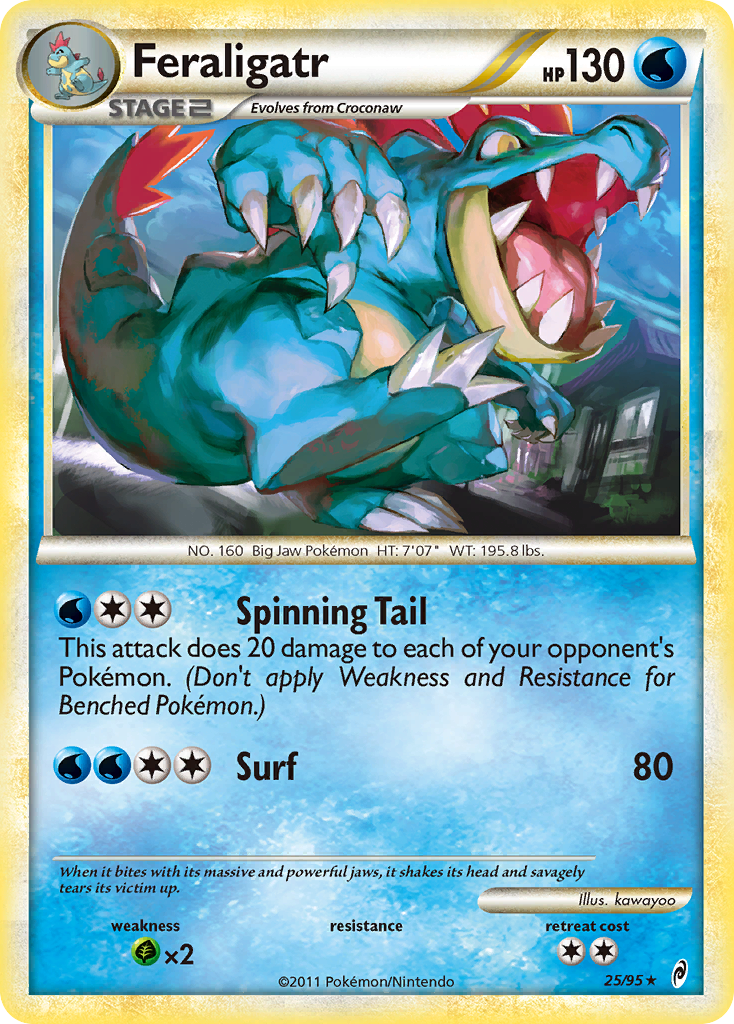 Feraligatr 25/95 Pokémon Call of Legends (2011) English card — catalogue reference