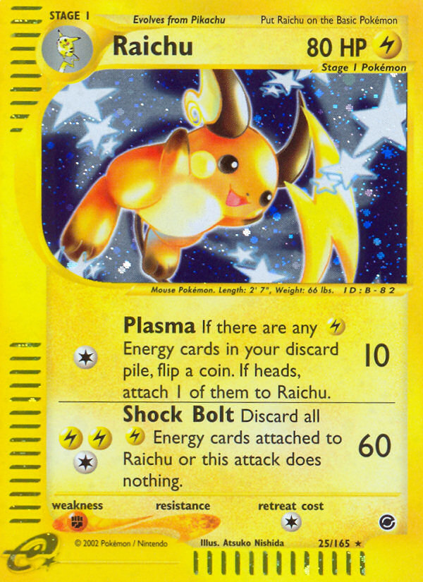 Raichu 25/165 — Pokémon Expedition Base Set