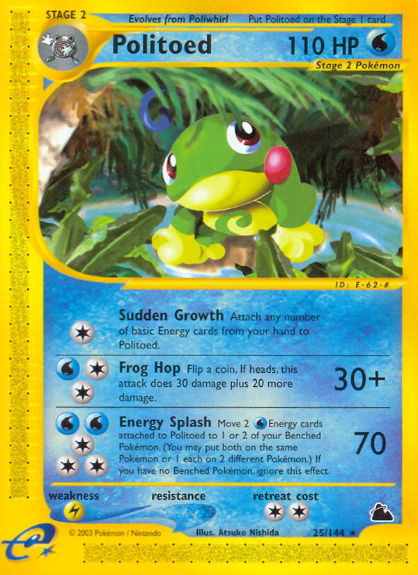 Politoed 25/144 — Pokémon Skyridge