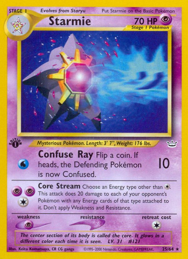 Starmie 25/64 — Pokémon Neo Revelation