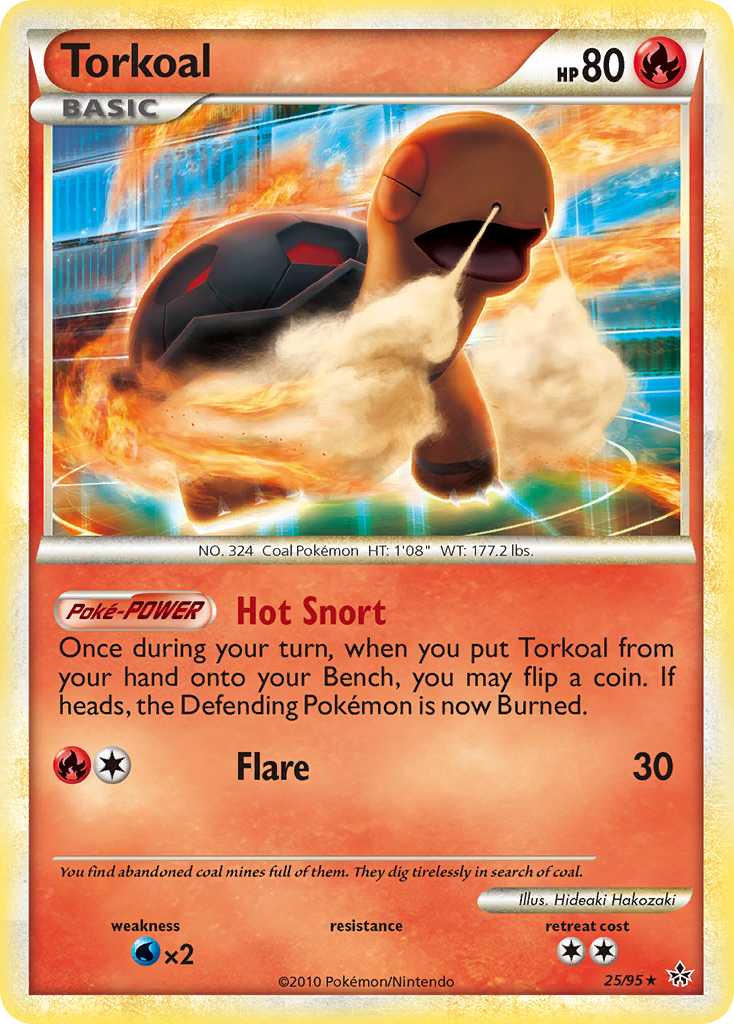 Torkoal 25/95 Pokémon Unleashed (2010) English card — catalogue reference