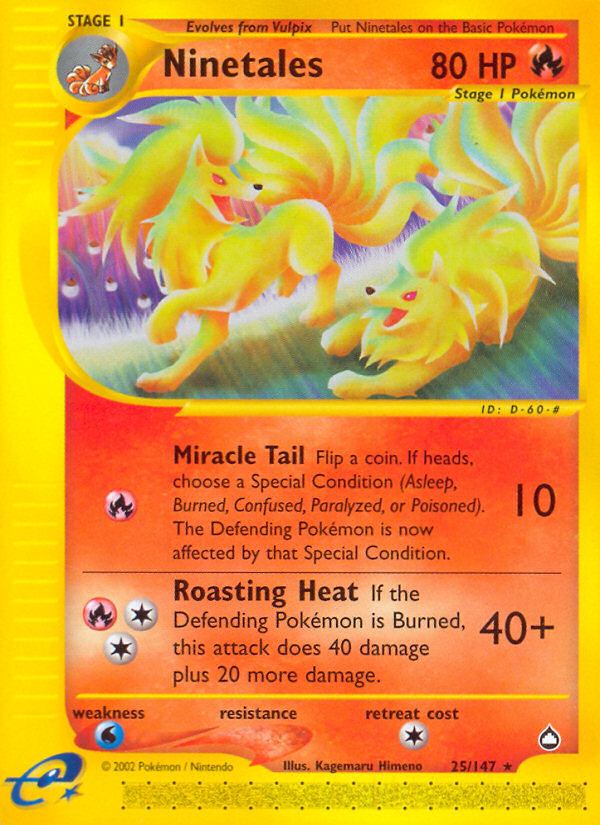 Ninetales 25/147 — Pokémon Aquapolis