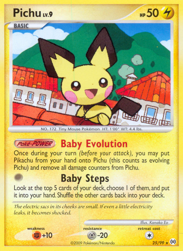 Pichu 25/99 Pokémon Arceus (2009) English card — catalogue reference