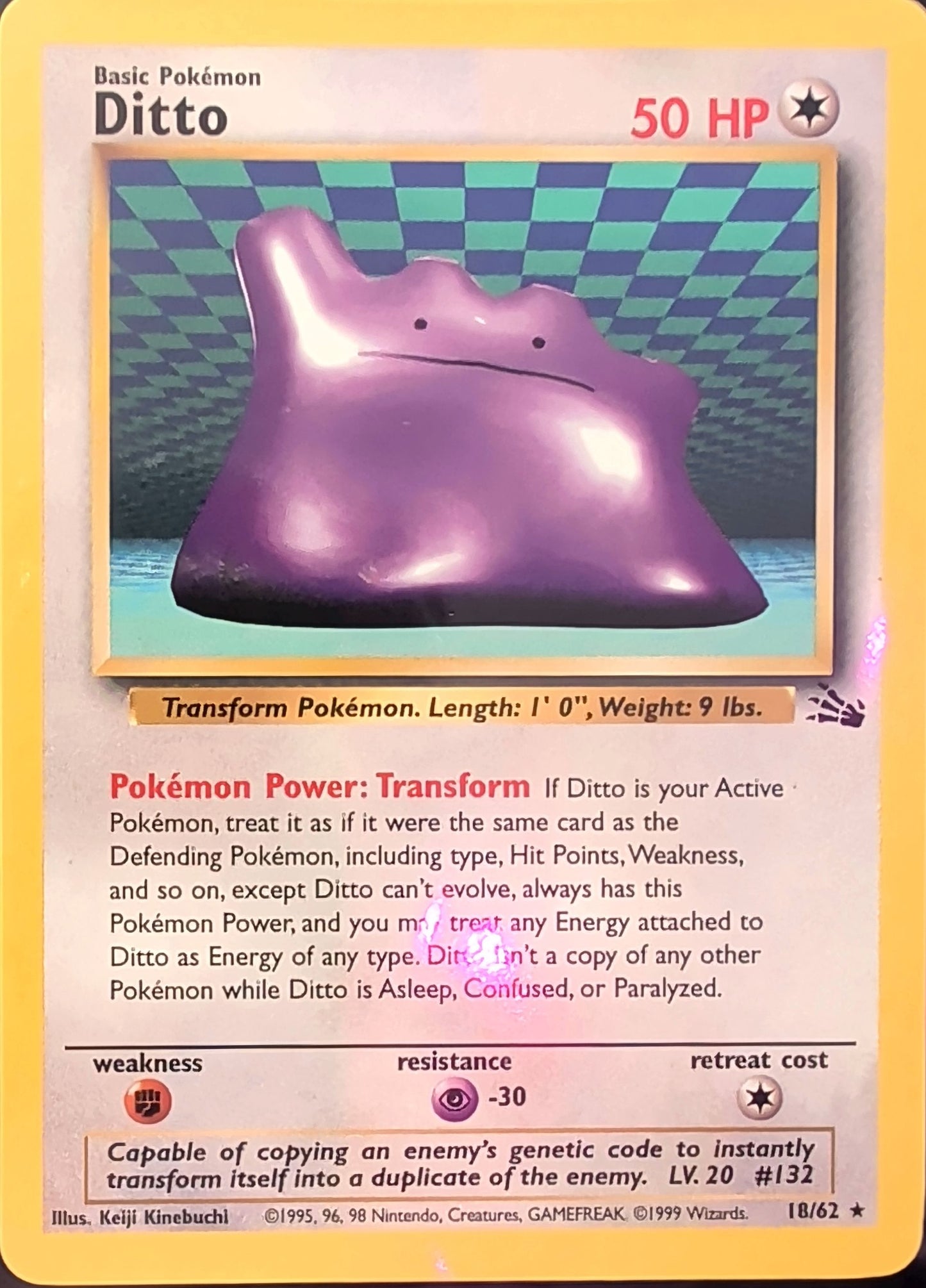 Ditto (18) Rare Fossil 18/62 MP