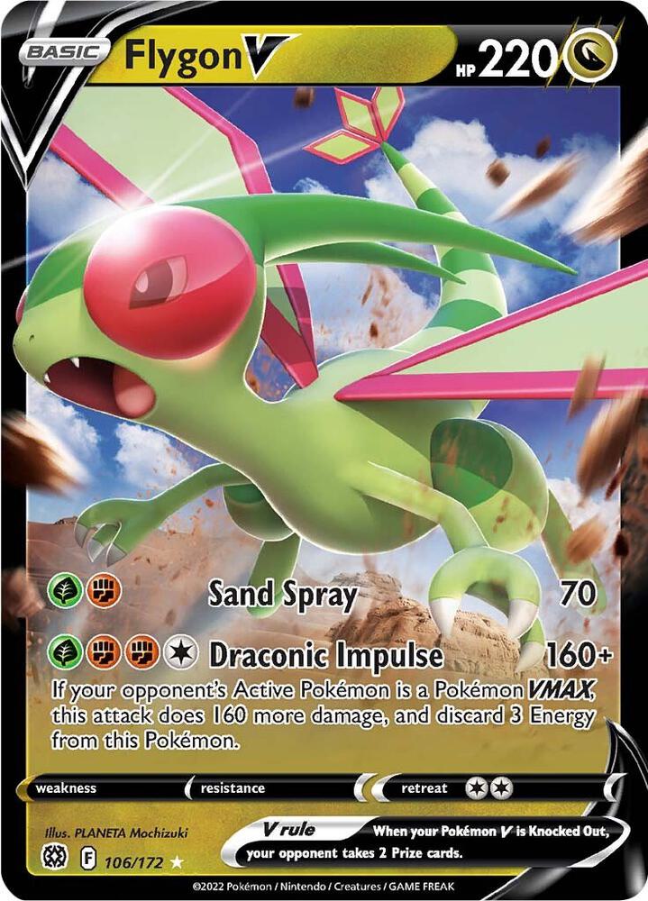 Flygon V Ultra Rare SWSH09: Brilliant Stars 106/172 NM (Back)