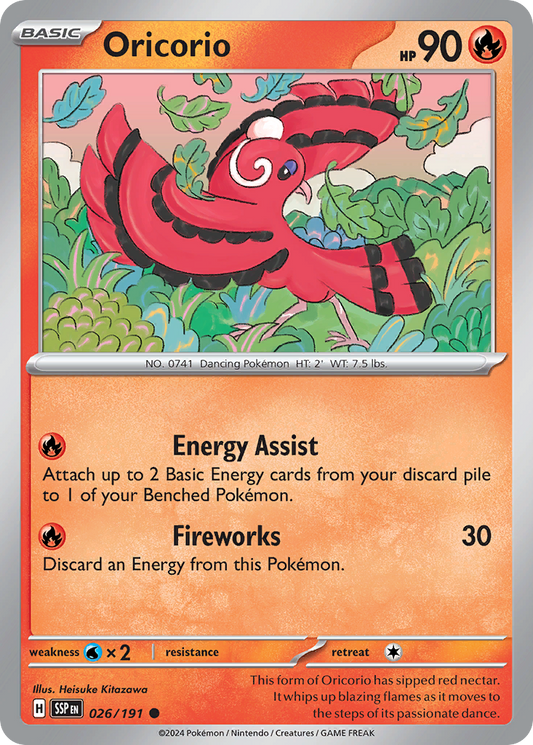 Pokemon Oricorio Surging Sparks 026/191