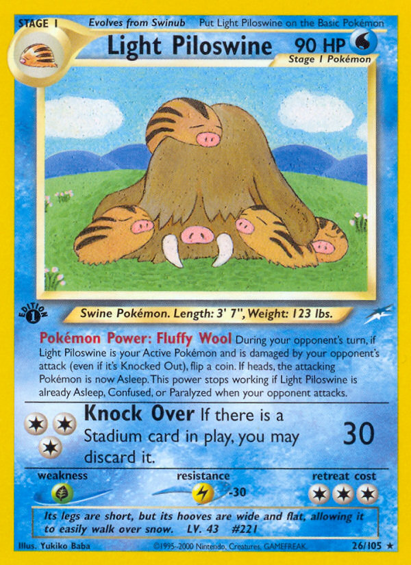 Light Piloswine 26/105 — Pokémon Neo Destiny